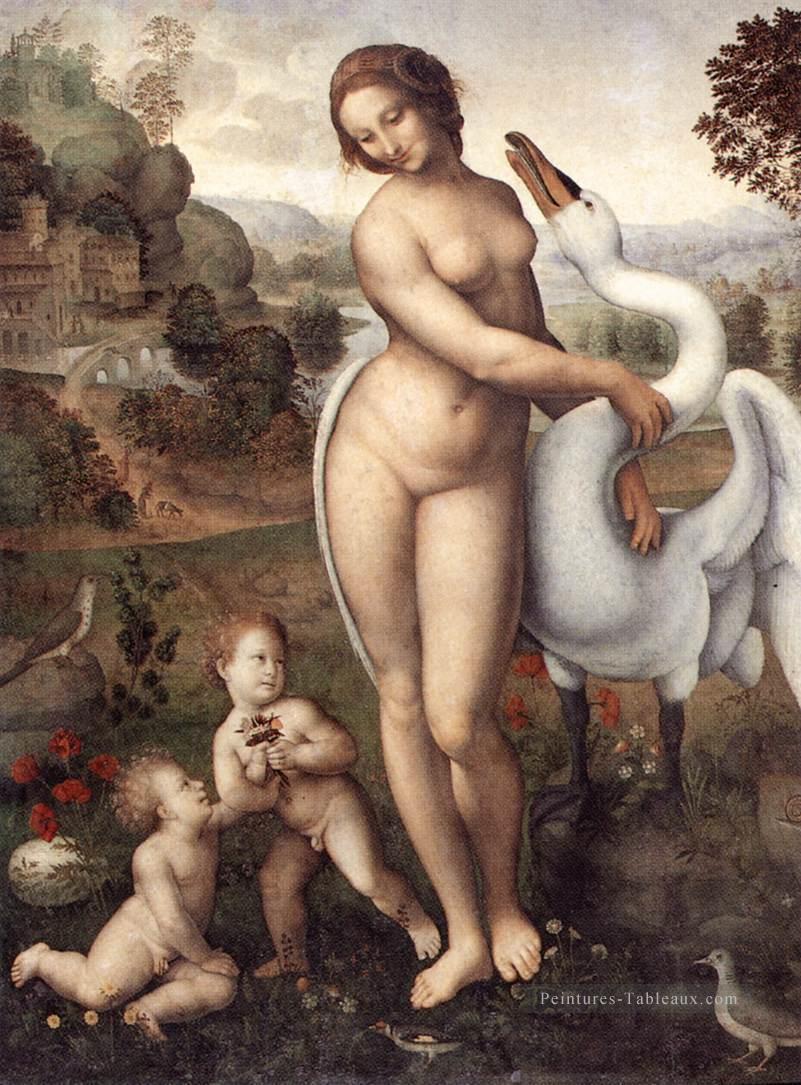 Leda 1510 Léonard de Vinci Peintures à l'huile